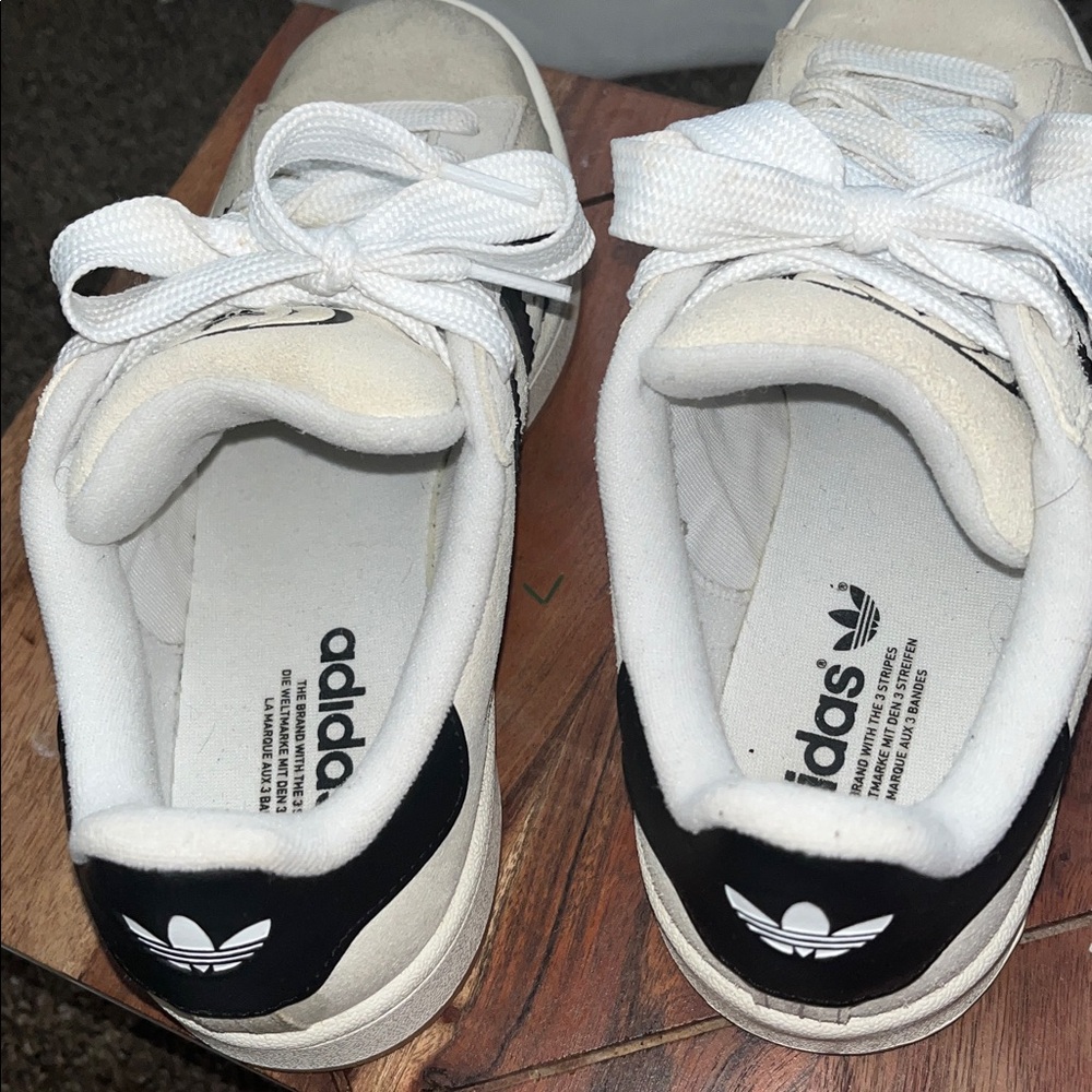 Adidas Campus Sneakers in Cream and Black - Picture 4 of 6